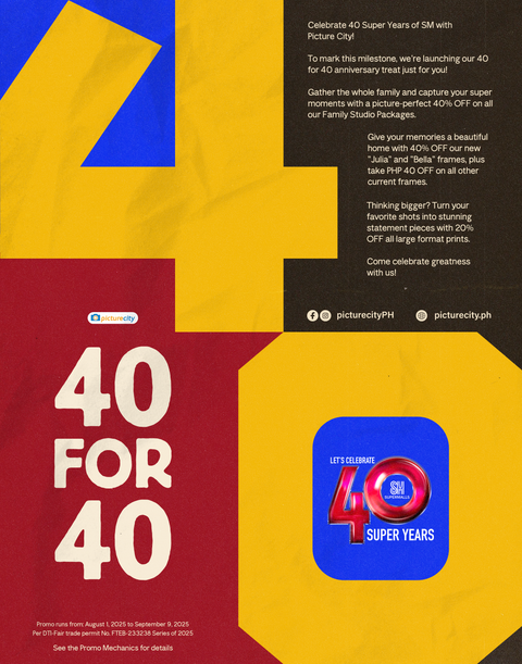 Celebrate Memories and Savings with Picture City's "40 for 40" SM Anniversary Treat!