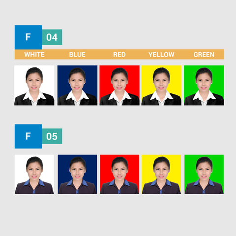 ID Package 4: 6 pcs. Passport Size 1.37 x 1.77 in.