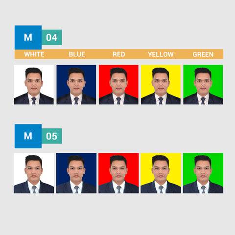 ID Package 4: 6 pcs. Passport Size 1.37 x 1.77 in.