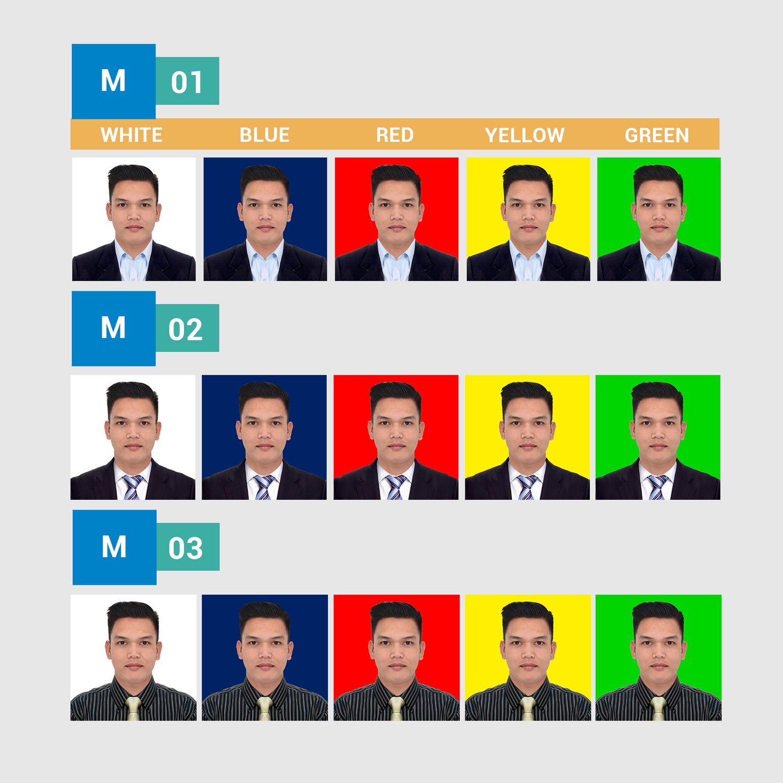 ID Package 5: 4 pcs. 2 x 2 in. and 8 pcs. 1 x 1 in. – Picture City