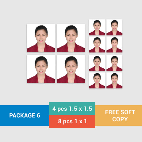 ID Package 6: 4 pcs. 1.5 x 1.5 in. and 8 pcs. 1 x 1 in.